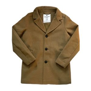 abercrombie kids Tan Wool Pea Coat Boys 9/10